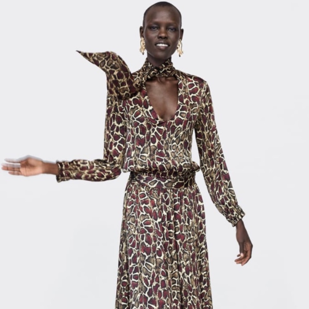 SOLD- ZARA | Animal Print Shirt